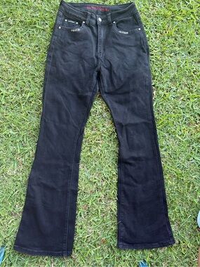 TOP Moda Black High-Rise Flare Wide-Leg Jeans